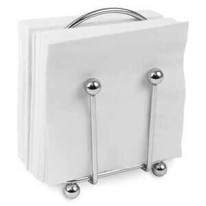 Chrome Napkin Holder Kitchen Table Setting Silver Metal Wire Napkin Storage